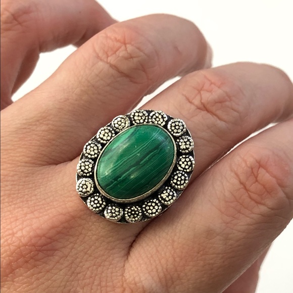 ➰Handmade Malachite Ring - Picture 2 of 5